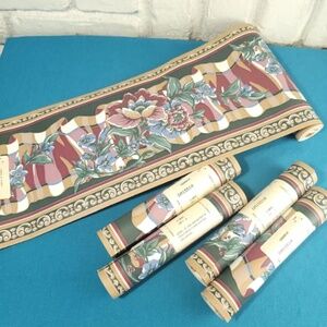 Sunworthy Wall Paper Border Vinyl Floral 15510 5 Rolls 1 roll open